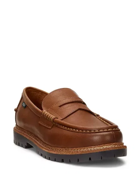 Ochelari de soare Polo Ralph Lauren din piele de căprioară cu imagine de costum albastru