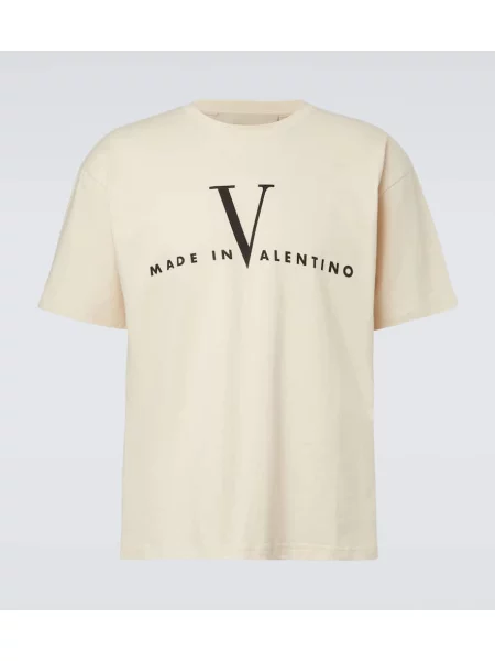 Tricou Valentino din jerseu bej