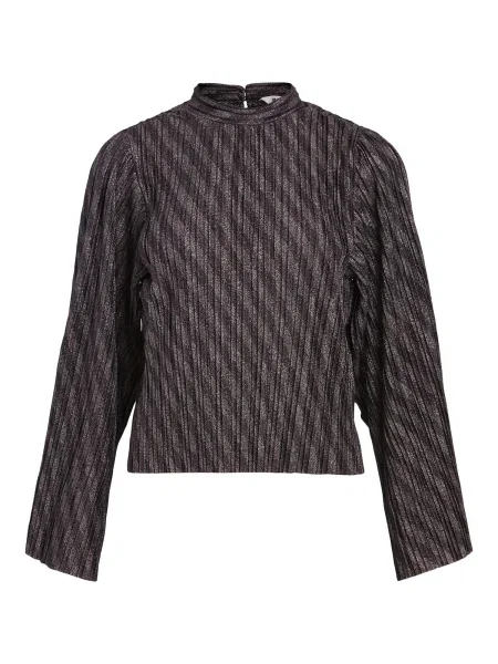 OBJECT Bluză LUX / gri metalic negru