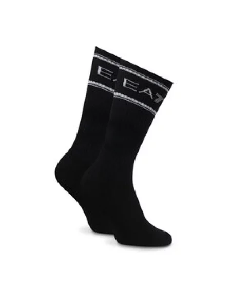 Ponožky Emporio Armani Train Socks Sponge 3 pairs black / black / black černé