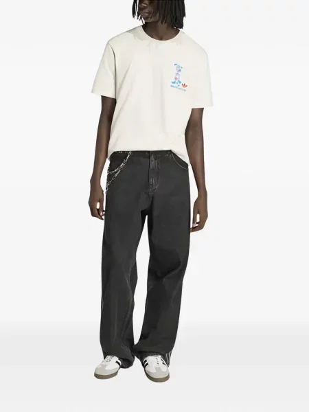 Pantaloni scurți Adidas alergare cu autograf evazate albastru