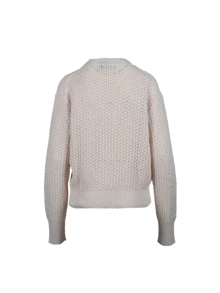 Dzianinowy sweter Fabiana Filippi różowy