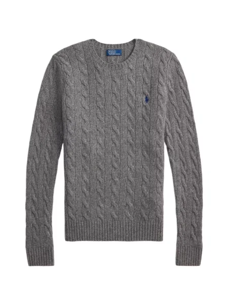 Gulerat cămașă Polo Ralph Lauren cu broderie din poplin gri