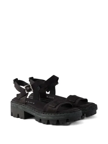 Sandale Prada din canvas negru