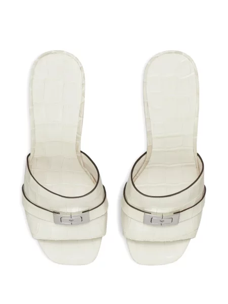 Papuci tip mules Tory Burch skinny fit alb