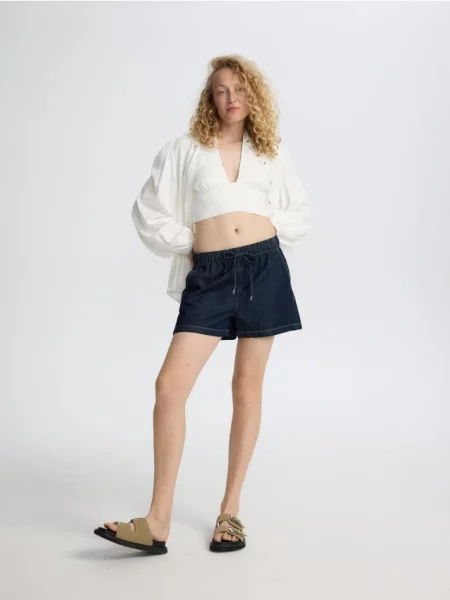 Джинсовые шорты Reserved синие