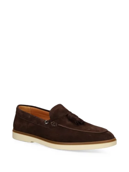Pantofi loafer Boss din piele de căprioară maro