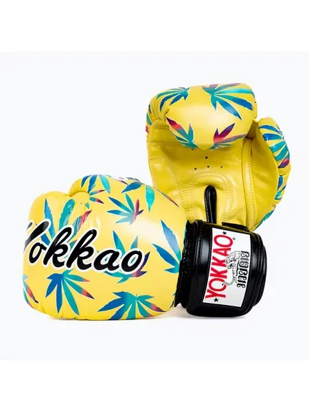 Rękawice bokserskie YOKKAO Wax yellow żółte