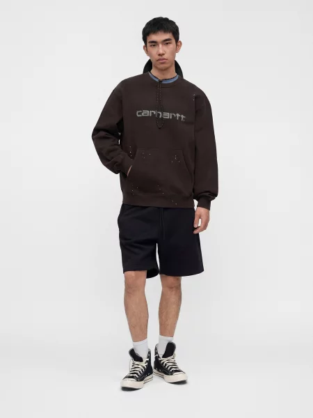 Carhartt WIP Mikina svetlosivá šedobiela čierna