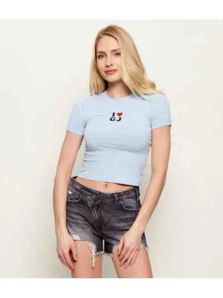 Guess Jeans Tricou I LOVE albastru