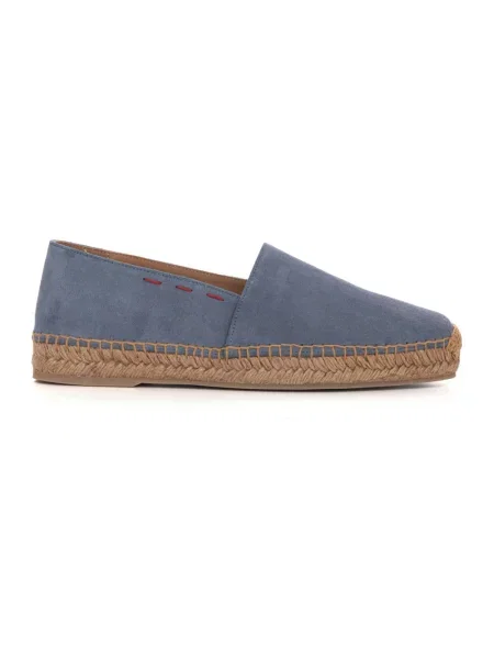 Espadryle Kiton skórzane wsuwane niebieskie