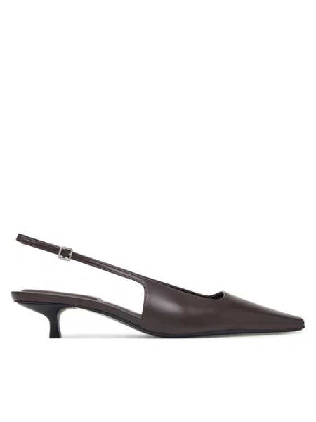Calvin Klein Salonarji Kitten Heel Pump Sling Hdw Črna rjava