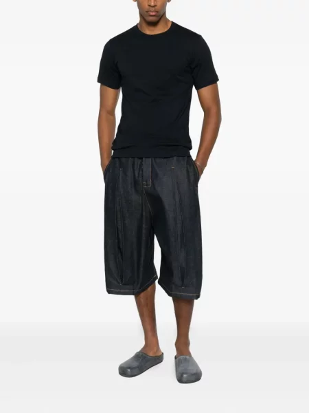 Къс тениска Comme Des Garçons Homme с кръгло деколте синьо