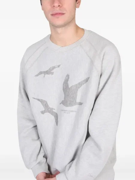 Hanorac crewneck Engineered Garments cu imagine gri