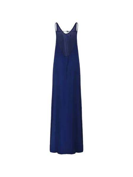 Rochie maxi Ili Node fără mâneci cu legături albastru