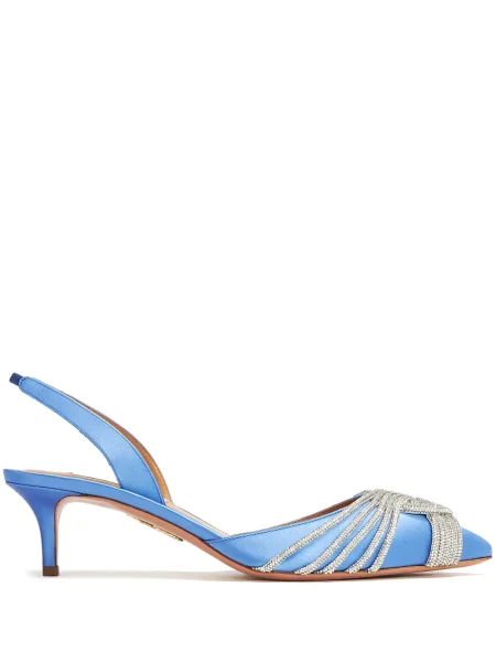 Pantofi cu toc Aquazzura slingback albastru