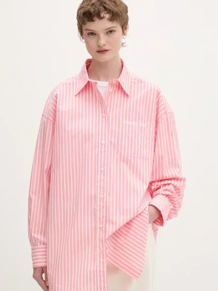 Tommy Jeans bluzka koszulowa różowa