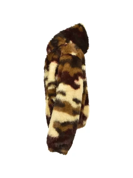 Geacă Breath cu glugă cu imagine cu model camuflaj maro