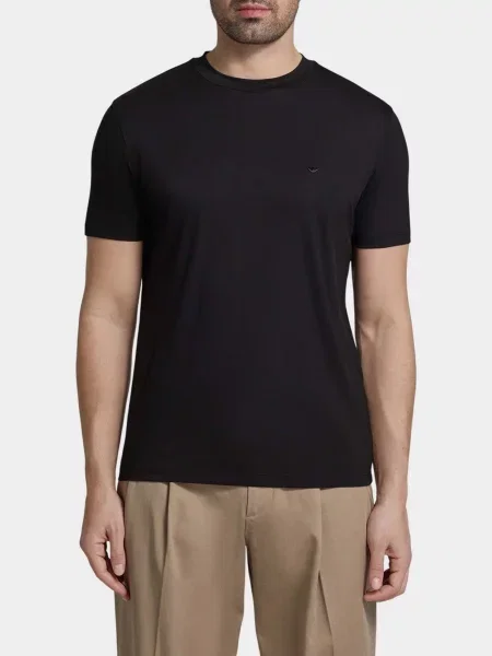 Футболка Emporio Armani из модала черная