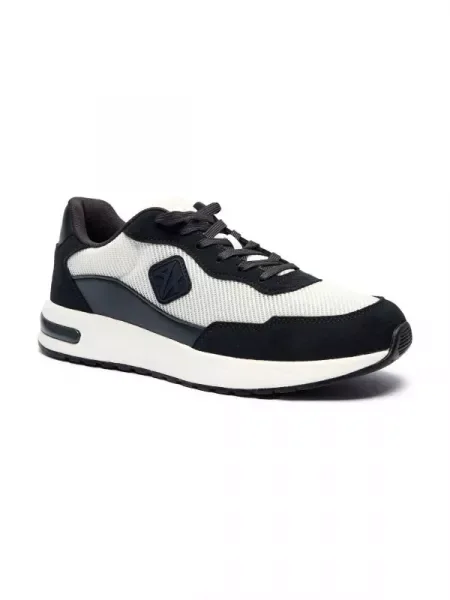 Armani Exchange Sneakers tornacipő ENGLISH bőr hozzáadásával kék