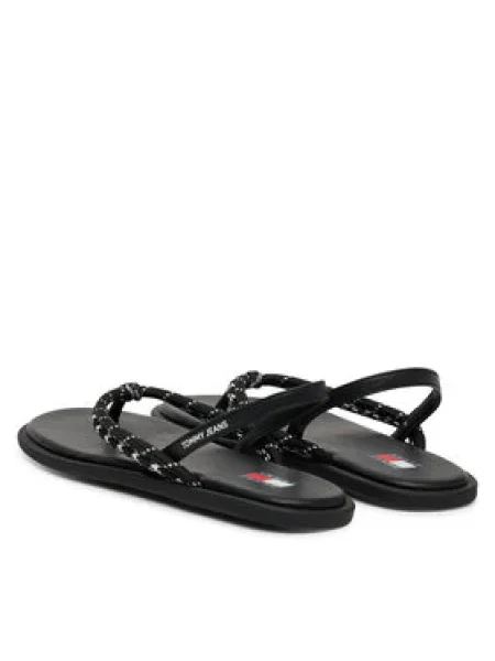 Sandále Tommy Jeans Tjw Casual Rope Sandal Čierna biela