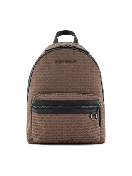 Torba Emporio Armani z nadrukiem brązowa
