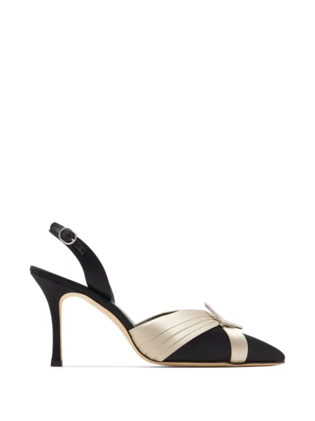 Pantofi cu toc Manolo Blahnik cu cataramă negru