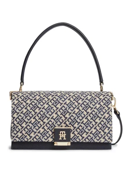 Tommy Hilfiger Kabelka Th Her Med Crossover Jacqu Tmavomodrá modrá