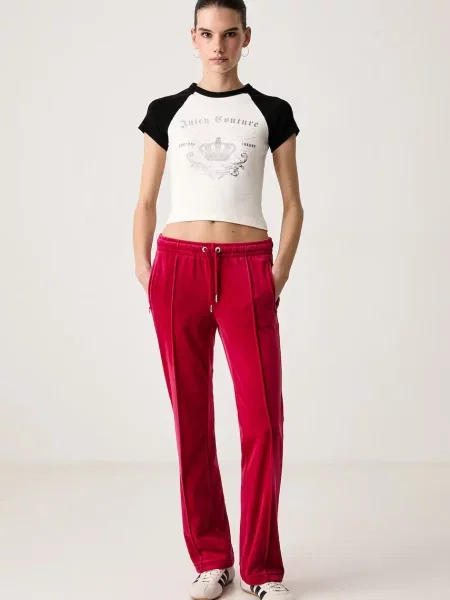 Juicy Couture штани flare велюрові TINA TRACK PANT