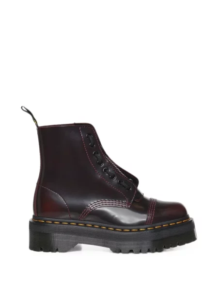Botine Dr. Martens cu platformă roșu