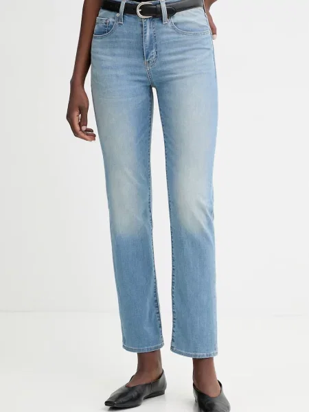 Levi's jeans HIGH RISE STRAIGHT albastru