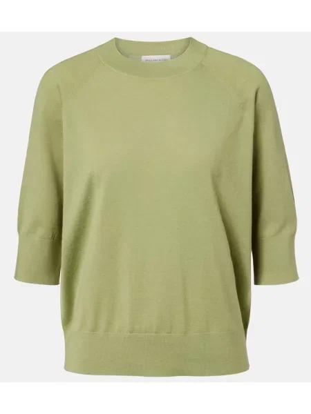 Sweter Dries Van Noten wełniany zielony