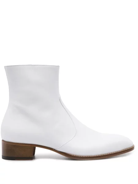 Botine Scarosso din piele alb