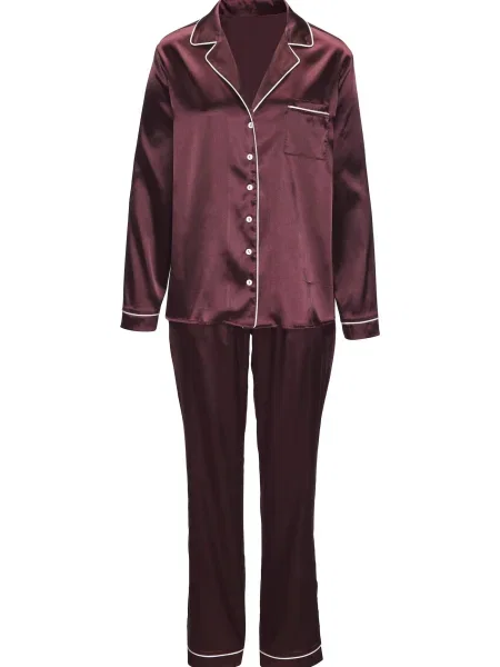 S.Oliver Pijama roşu închis alb