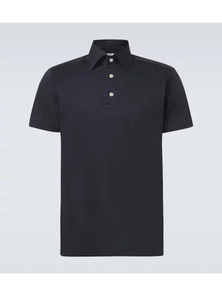 Tricou polo Kiton albastru