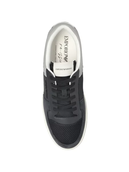 Мрежести маратонки Emporio Armani черно