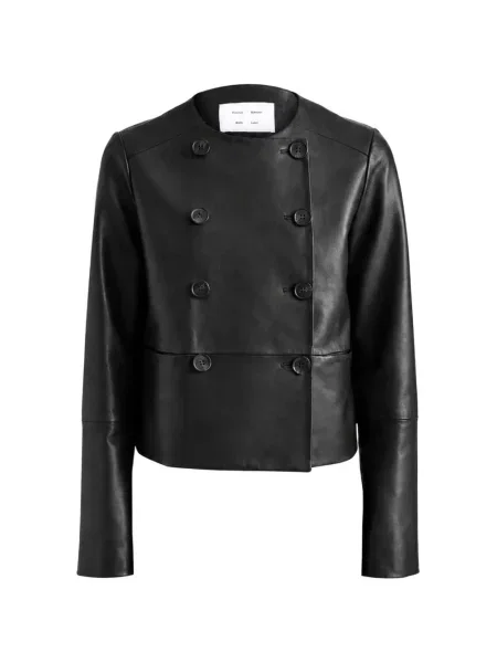 Geanta de piele Proenza Schouler White Label cu două rânduri de nasturi alb