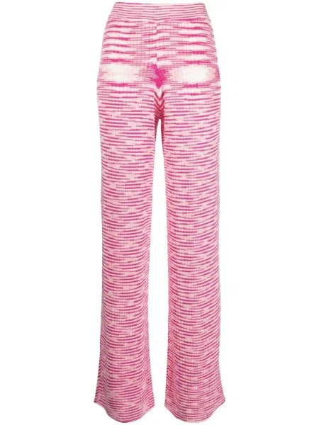 Pantaloni Missoni tricotate roz