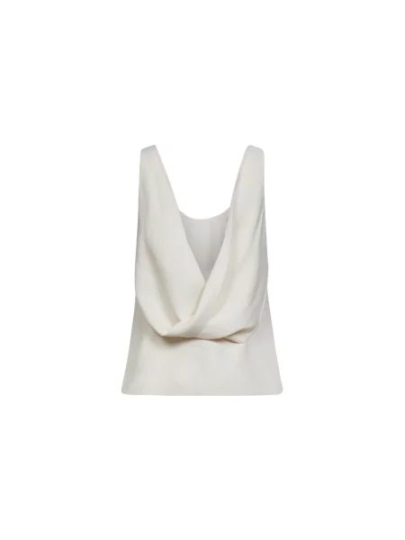 Lniana bluzka Brunello Cucinelli beżowa