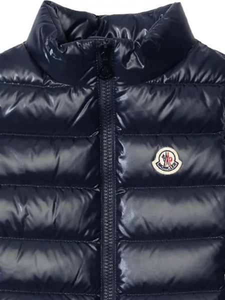 Kamizelka puchowa dziecięca Moncler Enfant niebieska