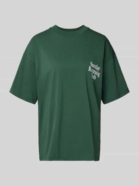 T-shirt z wyhaftowanym logo Another Cotton Lab czarna