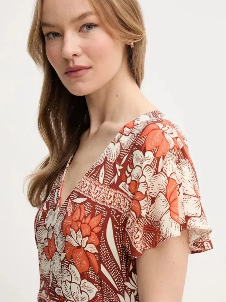 Сукня Hoss Intropia maxi розкльошена коричневий