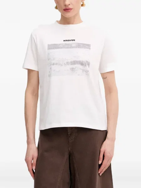 Tricou Patrizia Pepe cu imagine alb