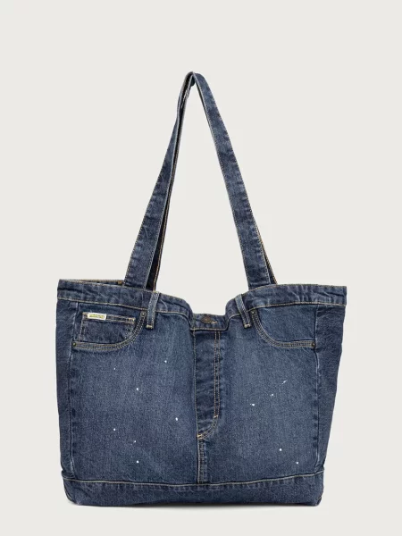 Guess Jeans geantă de textil pentru bărbați din denim