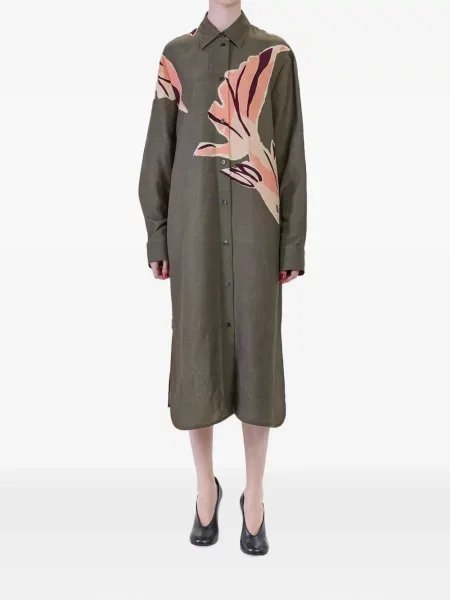 Rochie tip cămașă Paul Smith cu imagine verde