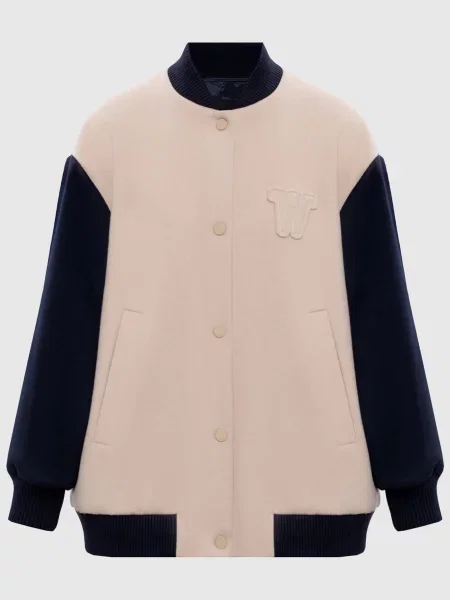 Бомбер DELLISSE з вовни Max Mara Weekend бежевий