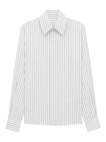 Pruhovaná košile Saint Laurent šedá