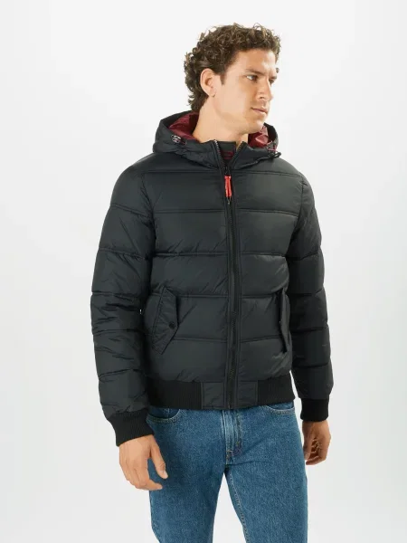 INDICODE JEANS Geacă de iarnă Adrian / roșu pastel negru