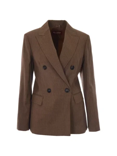 Sacou Max Mara cu două rânduri de nasturi maro