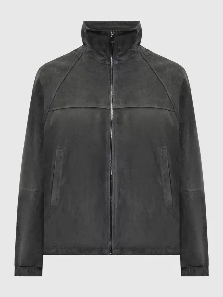 Замшева куртка прямого крою Babe Pay Pls сіра